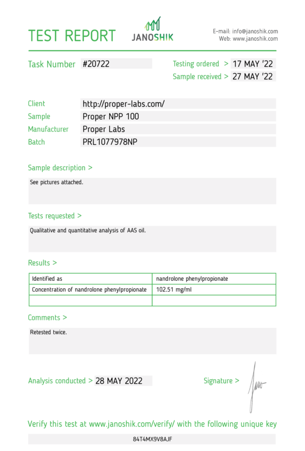 NPP Lab results